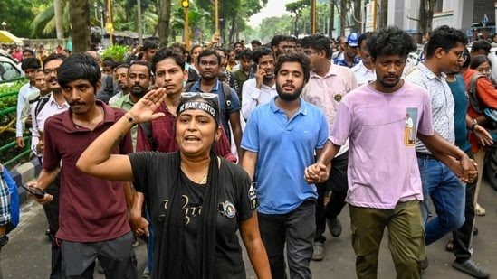 Kolkata doctor rape-murder students protest