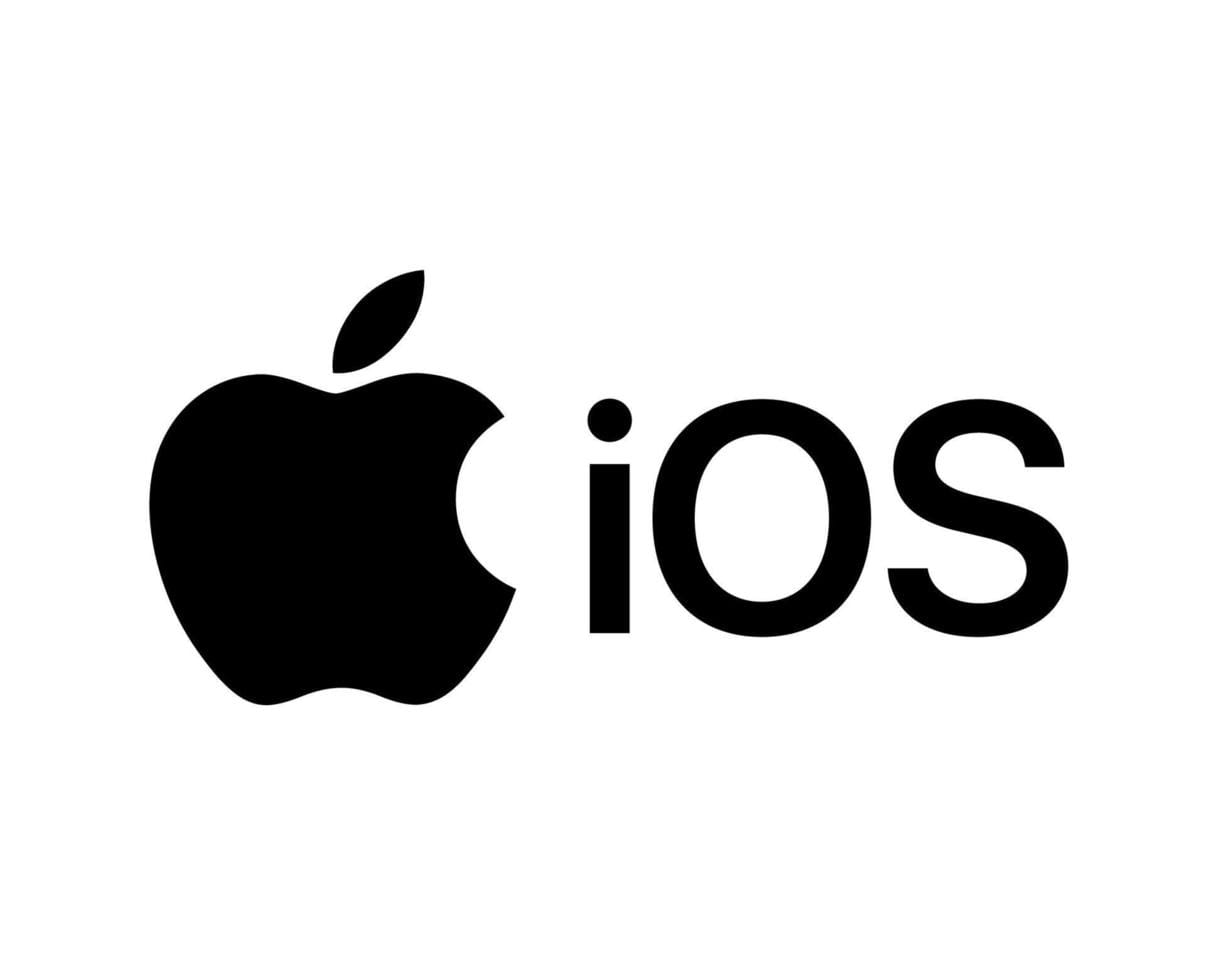 ios icon logo software phone apple symbol with name black design mobile illustration free vector Latest iOS Update: Top Features You Need to Know-2024