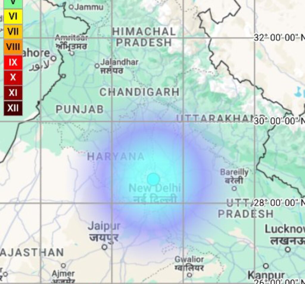 Today’s Earthquake in Delhi