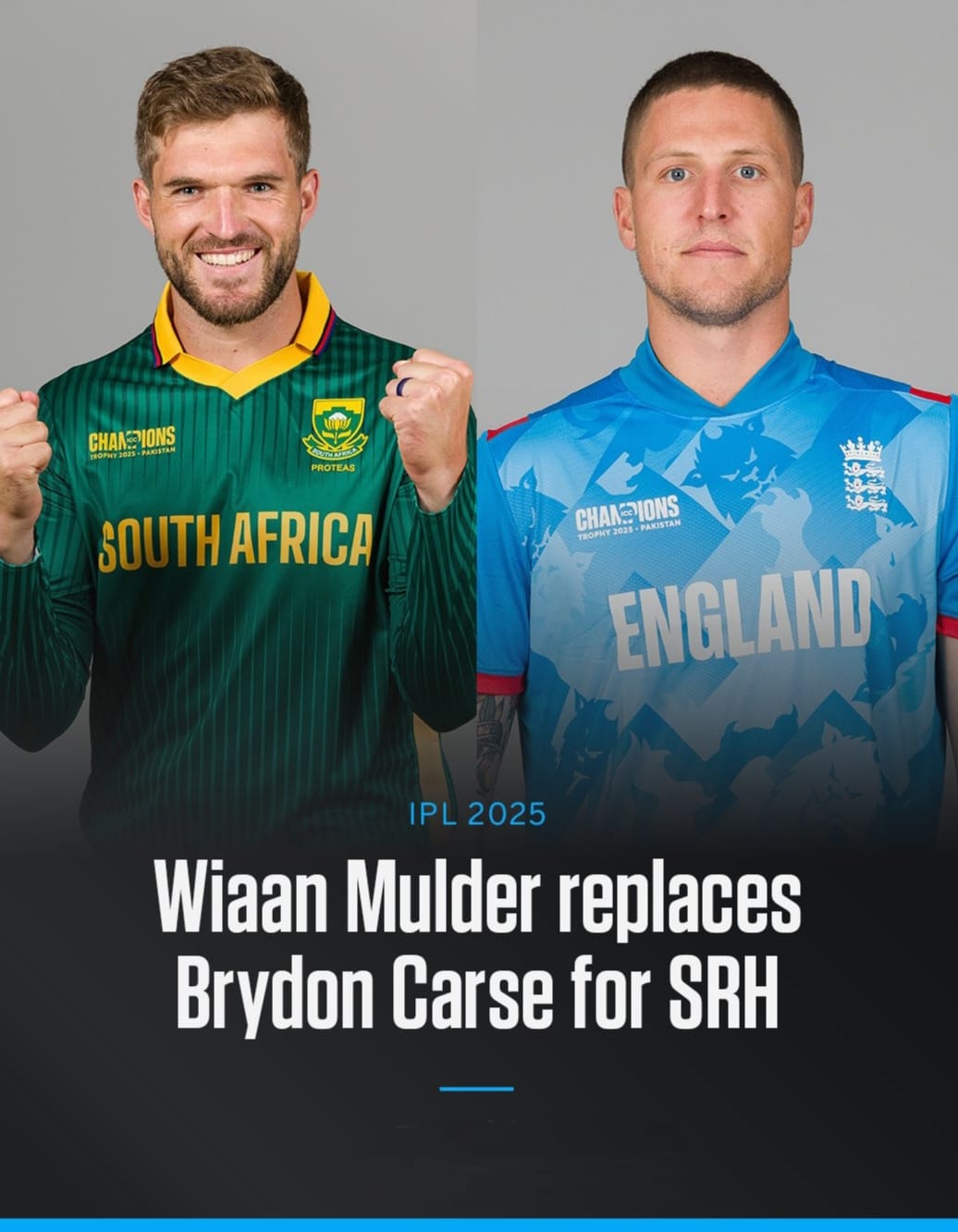 1000091428 Wiaan Mulder SRH Deal Sealed at INR 75 Lakh as Carse Exits IPL 2025