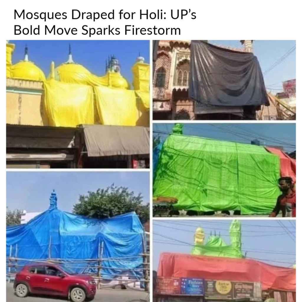 Mosques Covered Holi 