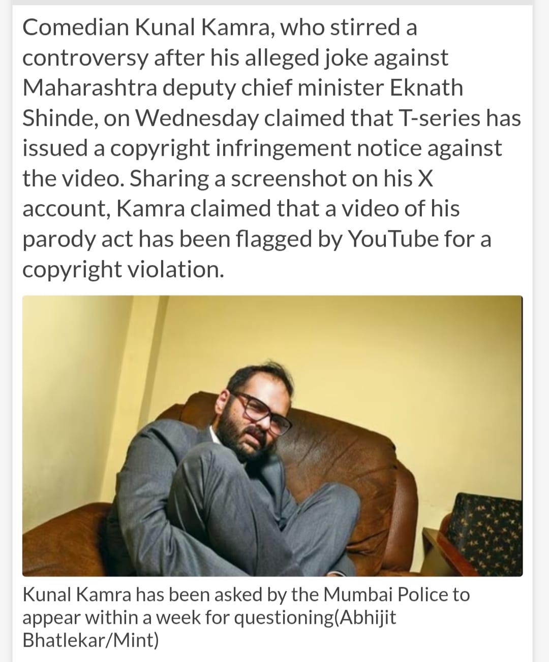 1000095907 T-Series Kunal Kamra Video Block Stirs Controversy in India