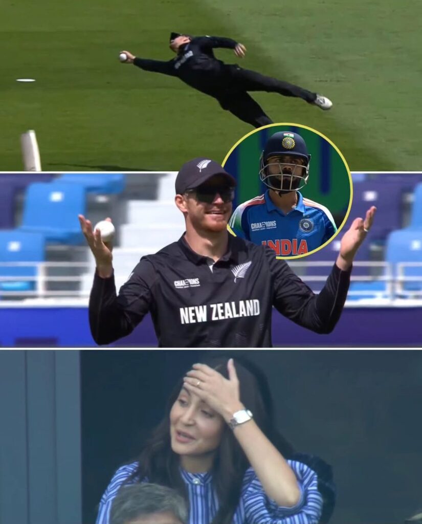 IMG 20250302 200401 Anushka Kohli Reaction Steals Spotlight as Glenn Phillips Stuns with Catch