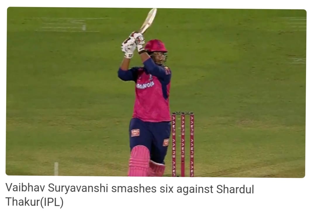 1000101509 14-Year-Old Vaibhav’s IPL Debut Begins with First-Ball Six