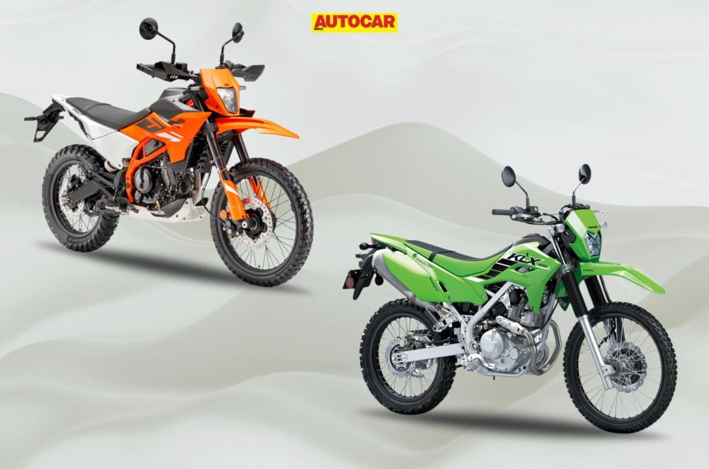 20250410113726 Enduro20vs20KLX20Collage KTM 390 Enduro R vs Kawasaki KLX230: Price, Power and Complication of specifications