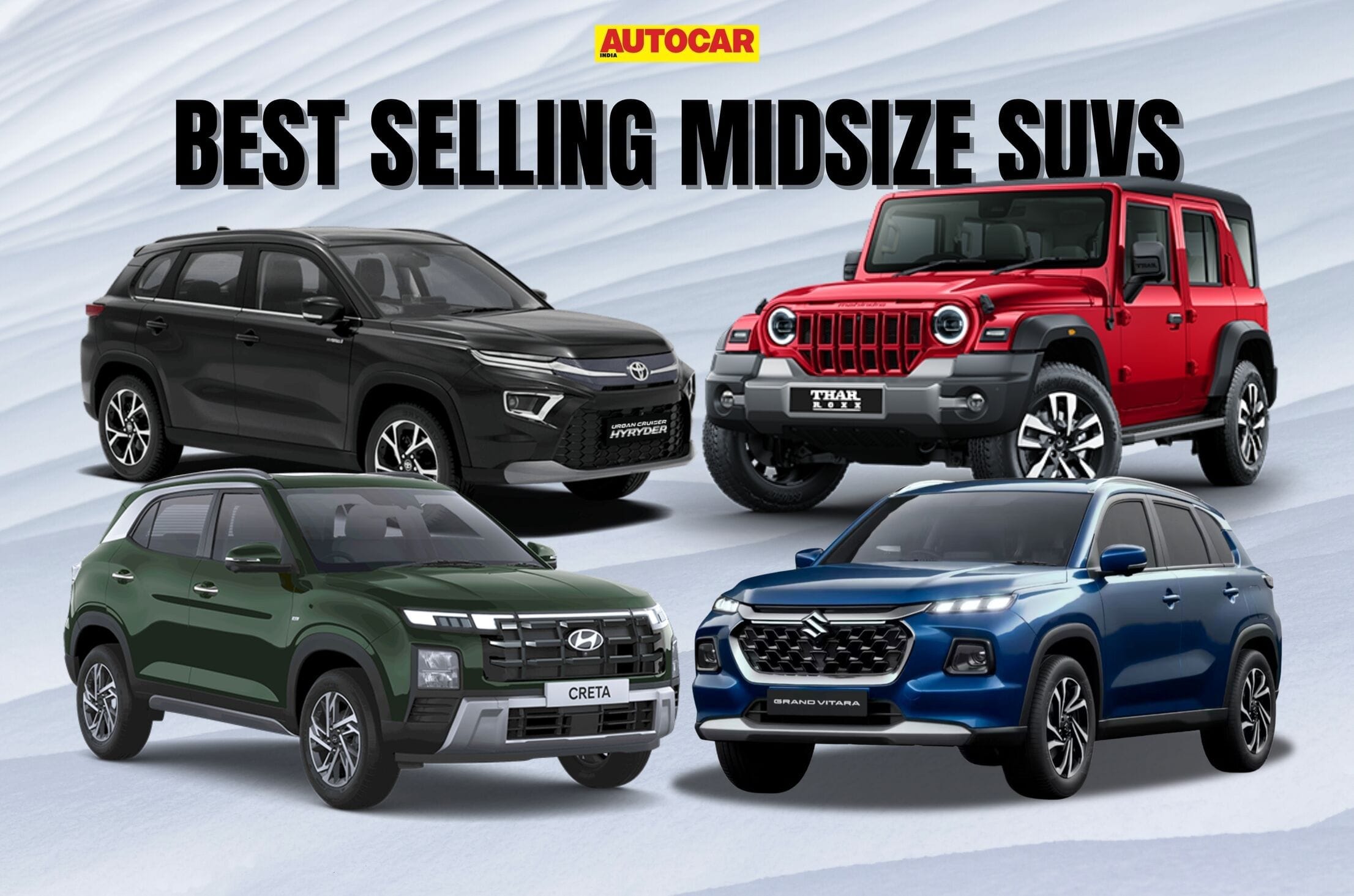 20250427121835 Best20Selling20Midsize20SUVs20 1 Best Selling Midsize SUV Sales in FY2025: See only Creta, Grand Vitara and Hyder Growth