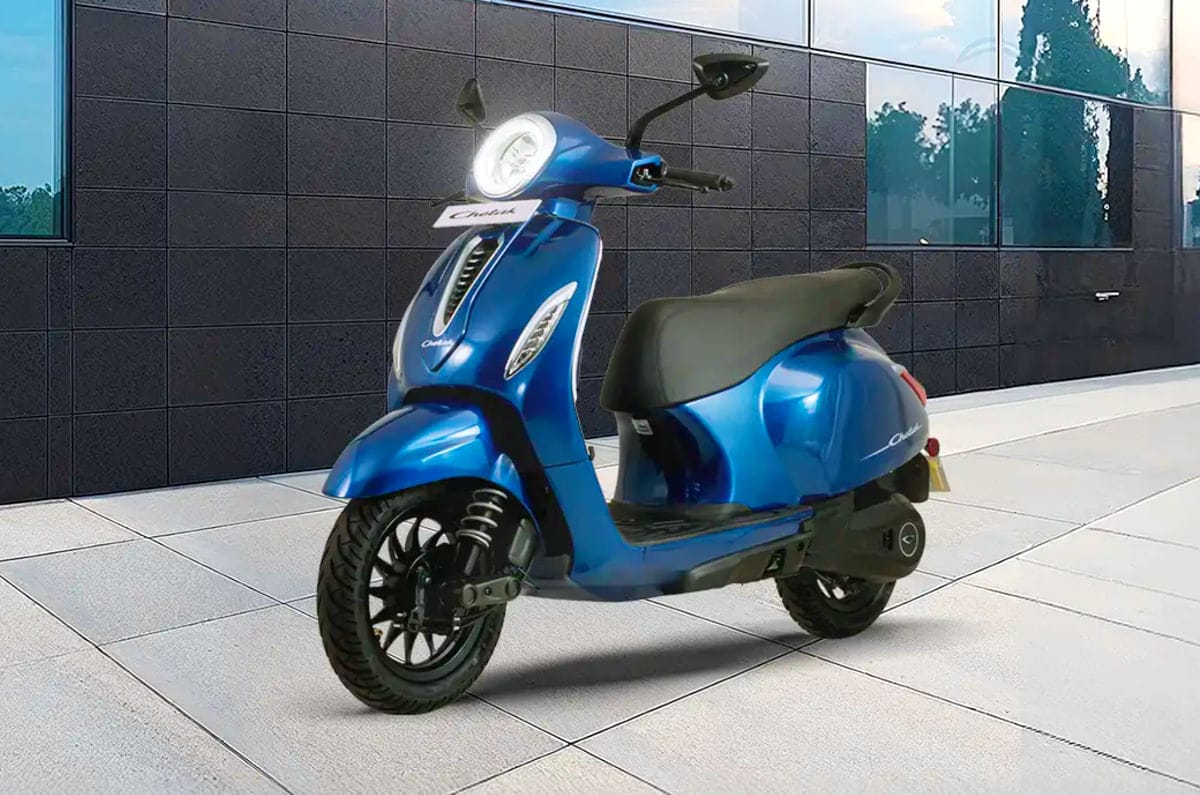 20250428042141 Chetak20350320front20three20quarter20static Bajaj Chetak 3503 Launched for Rs 1.10 Lakh