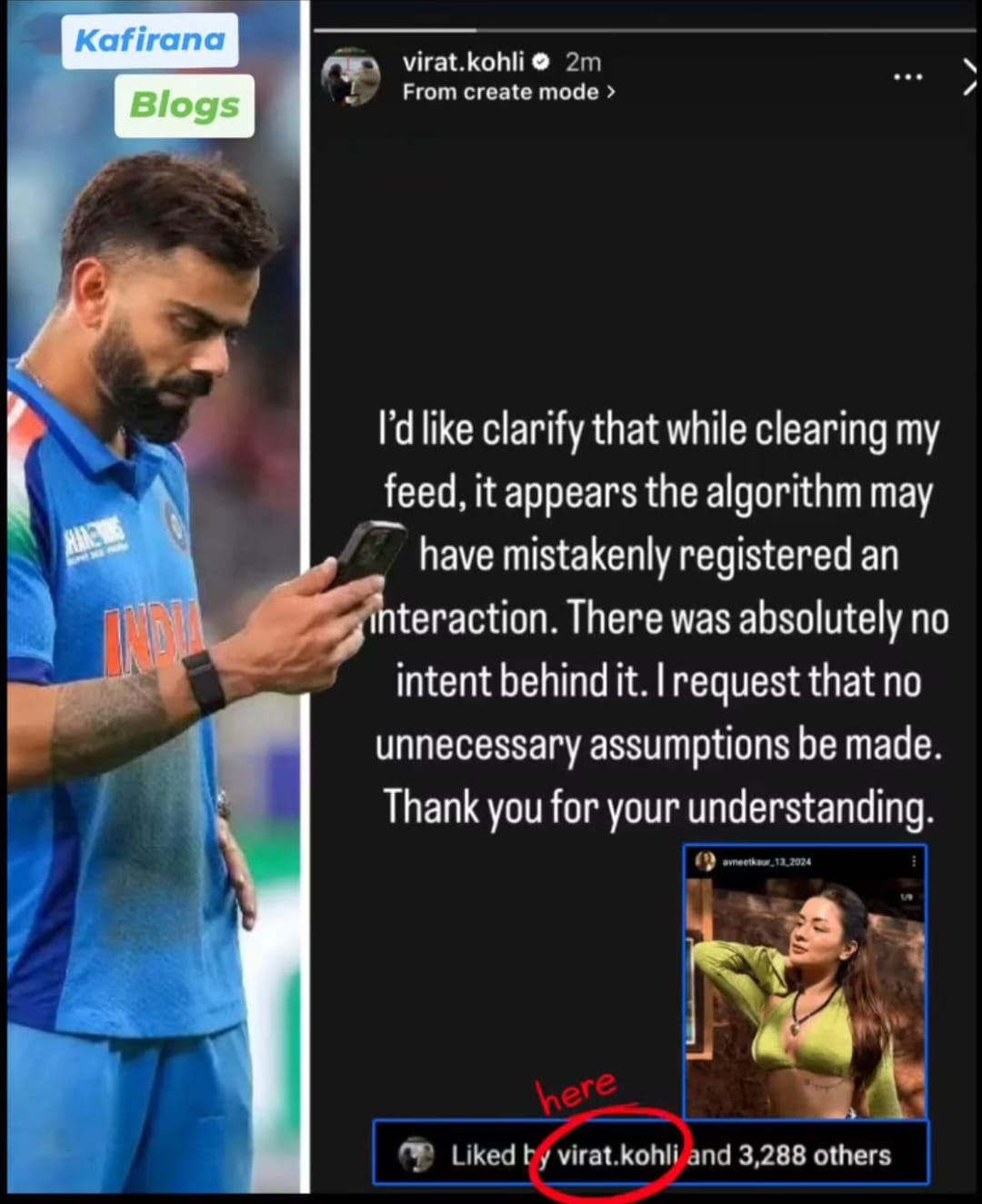 1000104129 Kohli Liked Hot Photos of Avneet Kaur on Anushka’s Birthday