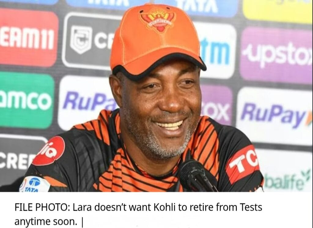 Kohli’s Test Retirement Urged Against by Brian Lara 1 Kohli’s Test Retirement Urged