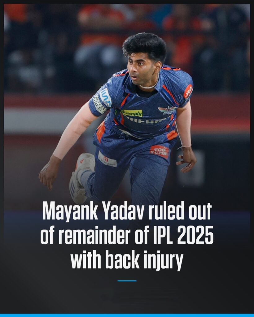 Mayank’s IPL Injury Strikes Again, Ruled Out of IPL 2025 1 Mayank’s IPL Injury