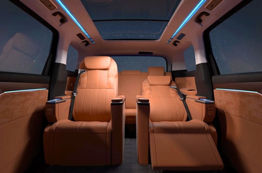 20250505051848 MG M9 MPV Auto Expo 2025r rear seat MG M9 Electric MPV Booking opened for Rs 51,000