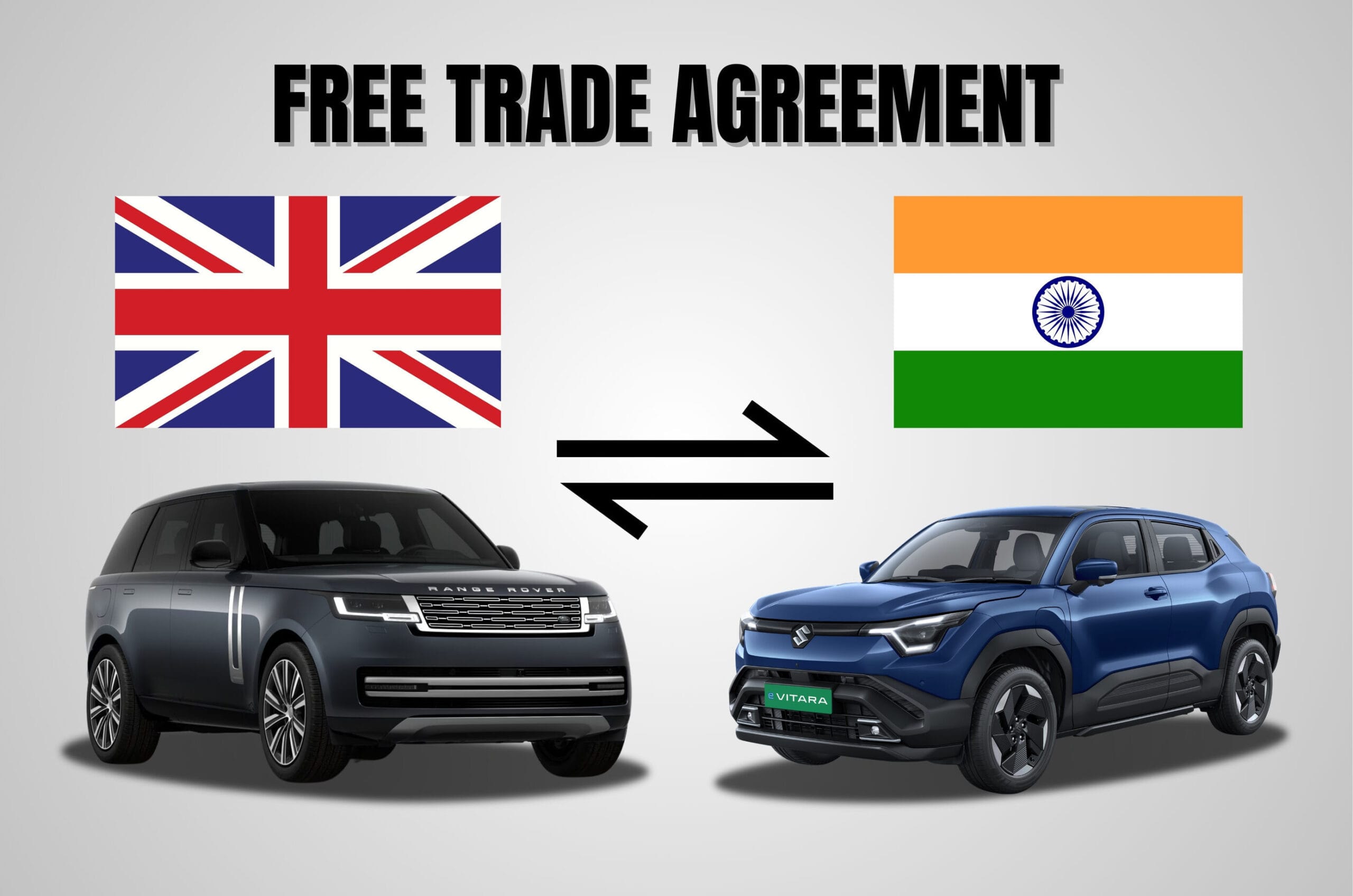 20250507055950 India UK Free trade agreement Range Rover Maruti e Vitara scaled India UK FTA: luxury cars, premium bike to get cheaper