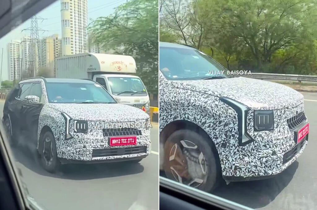 20250519011922 2026 new Kia Seltos India spied front New Kia Celtose India Spy Shots show Redigned Front, New Headlights and Grill Designs