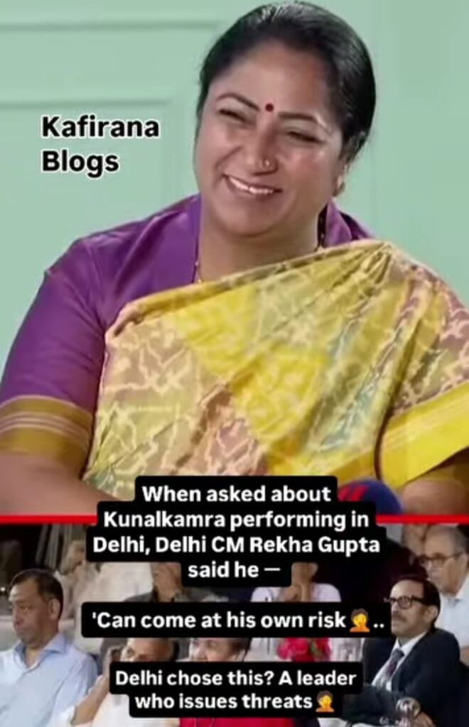 Rekha Gupta Warned Kunal Kamra to Perform at Own Risk, Comedian Mocks It 1 Rekha Gupta Warned