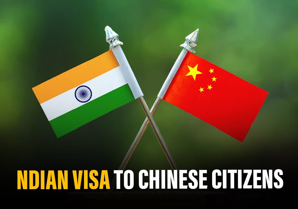 visa पांच साल के निलंबन के बाद 24 जुलाई से चीनी नागरिकों के लिए पर्यटक वीजा को फिर से शुरू करने के लिए भारत