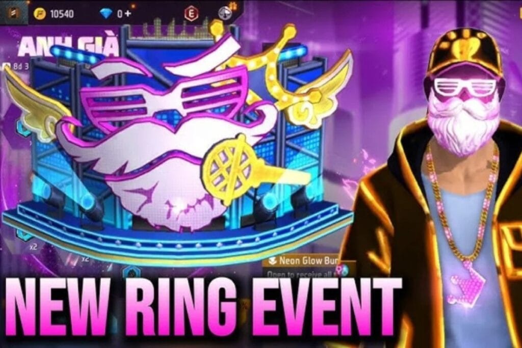 Nirbhay 2025 08 01T095304.979 फ्री फायर नीयन रिंग इवेंट ग्लो स्किन्स एंड बैंग फॉर बैंग रिवार्ड्स