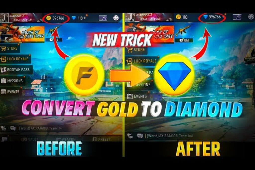 Nirbhay 2025 08 17T102353.510 फ्री फायर गोल्ड टू डायमंड कनवर्टर