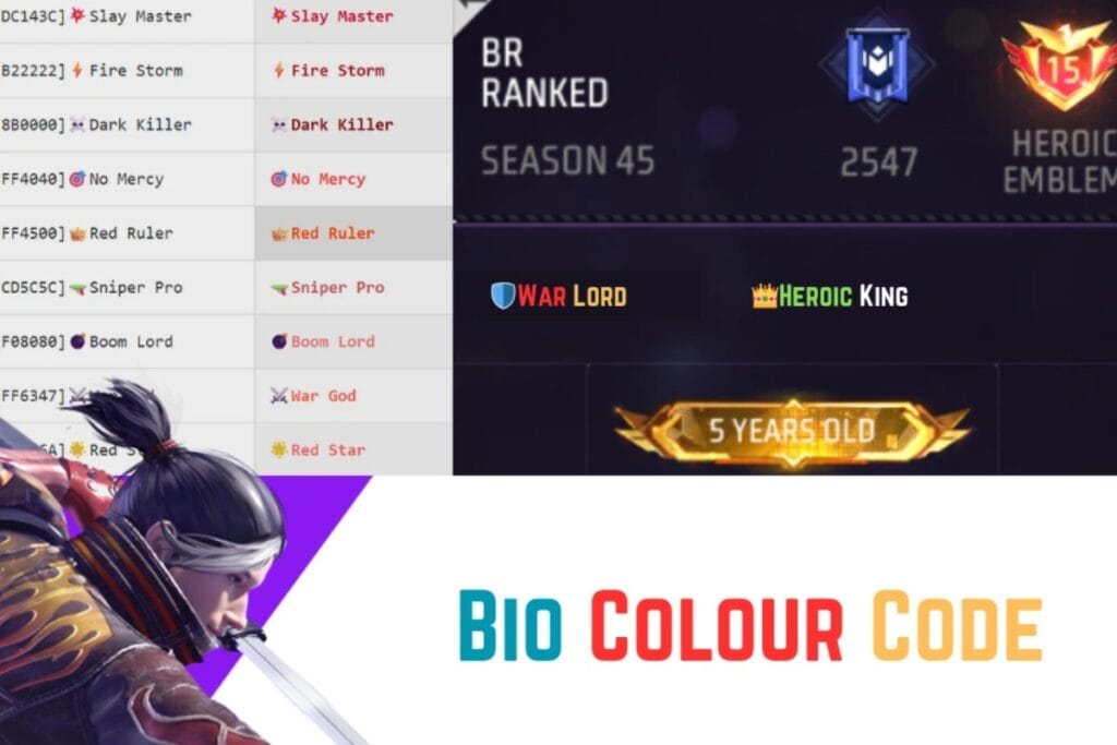 फ्री फायर बायो कोड कलर अपने बायो -कॉलोरफुल और अद्वितीय बनाते हैं 27 Nirbhay 2025 08 22T084652.180 फ्री फायर बायो कोड कलर अपने बायो -कॉलोरफुल और अद्वितीय बनाते हैं