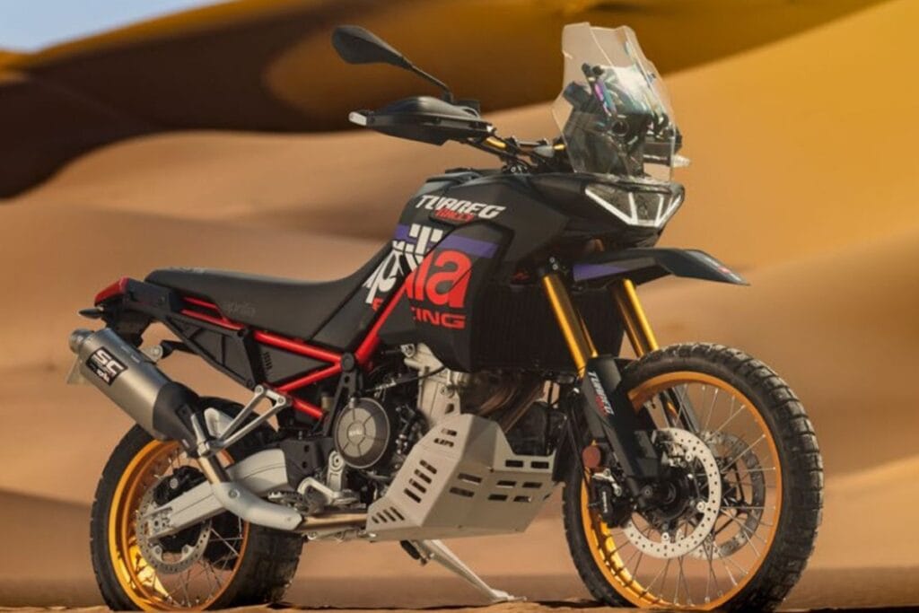 Nirbhay 2025 09 06T135235.563 अप्रिलिया तुआरेग 660 659cc इंजन, 80BHP पावर और मूल्य 18.85 लाख से शुरू होता है