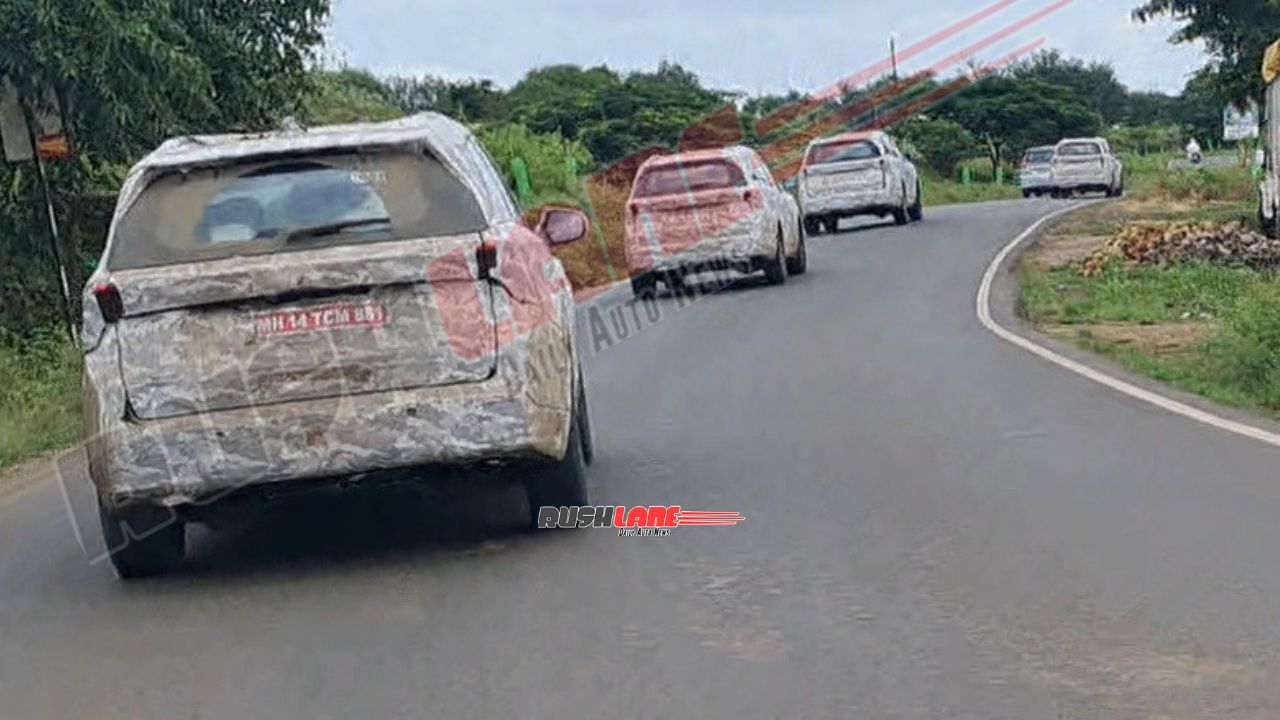 5 mahindra xuv700 facelift spied before launch 6 5 Mahindra XUV700 Facelift Spied In A Convoy Before Launch