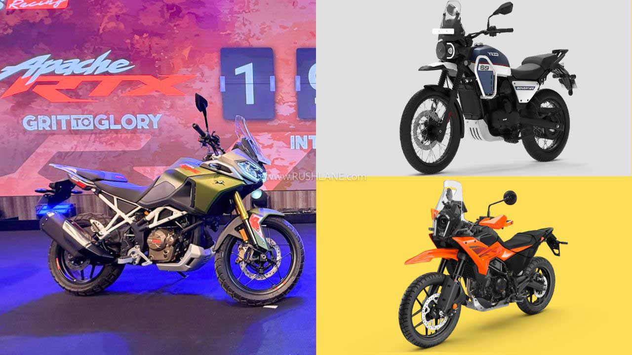 tvs apache rtx 300 vs ktm 250 adv vs yezdi adv cover TVS Apache RTX 300 vs KTM 250 ADV vs Yezdi ADV – Specs, Features Compared