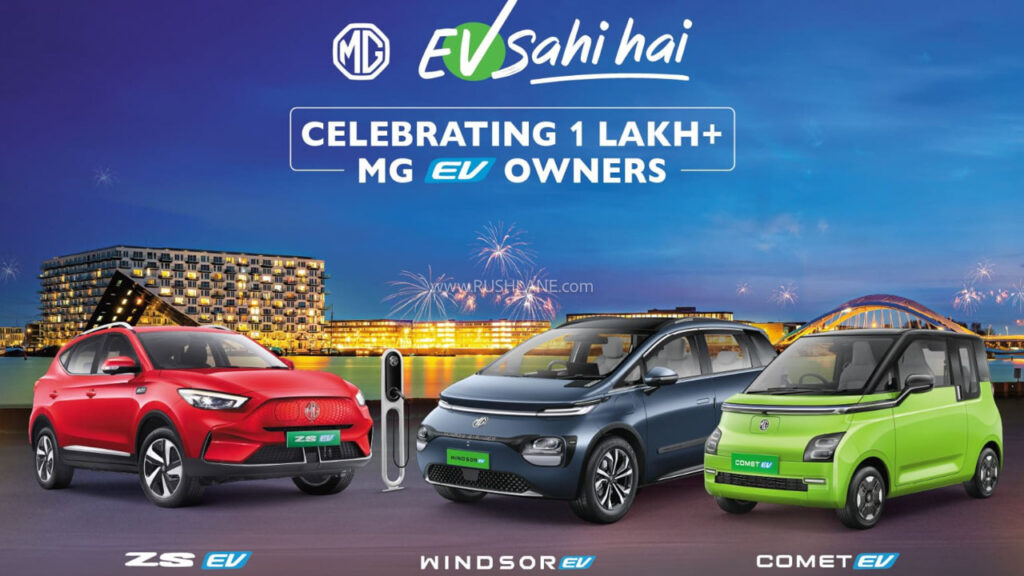 mg motor india achieves 1 lakh ev owners milestone MG Motor Sales Oct 2025 At 6,397 Units
